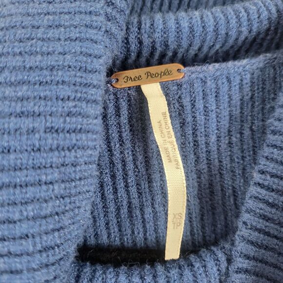 Free People Cowl Neck Color Block Sweater XS Womens Long Sleeve Pullover - Picture 7 of 11